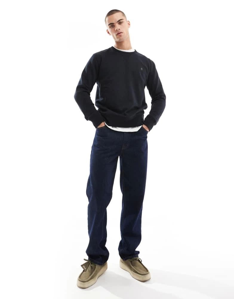 French Connection Mens French Connection classic logo sweatshirt in navy 3