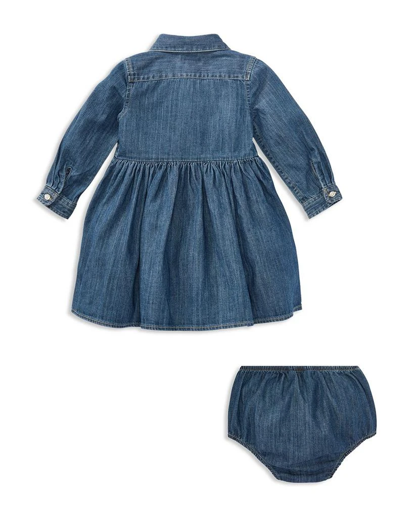 Ralph Lauren Girls
 Long Sleeve Denim Dress 
Bloomers Set - Baby 4