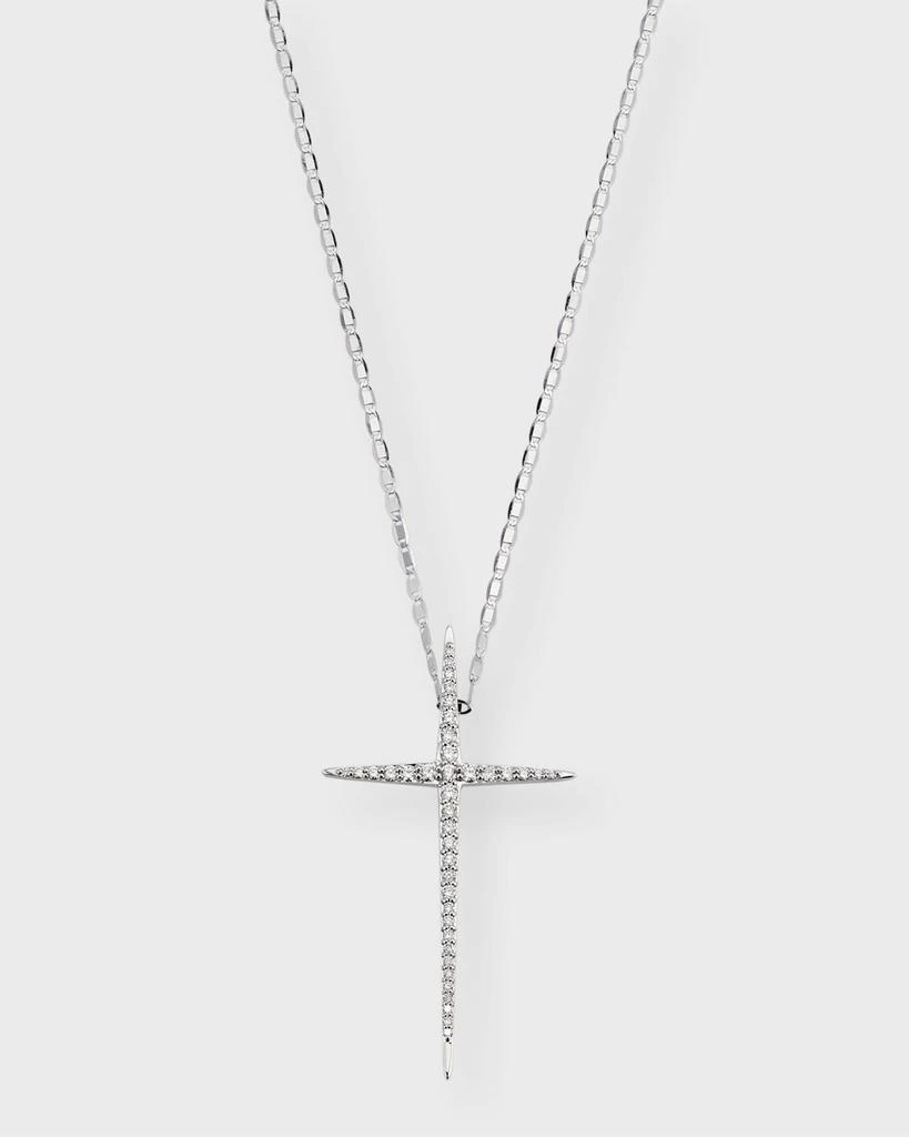 LANA 14K Gold Flawless Skinny Pointed Cross Pendant Necklace