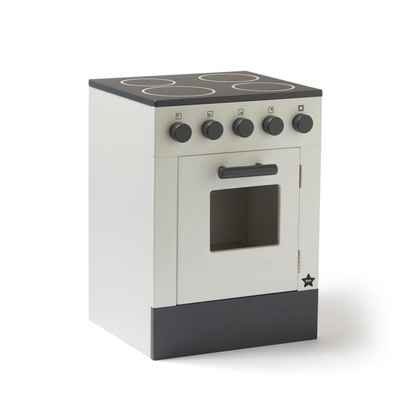 Kids Concept Wooden toy stove in white and black