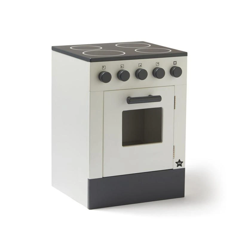 Kids Concept Wooden toy stove in white and black 1