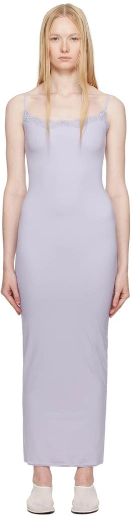 SKIMS Purple Fits Everybody Lace Long Slip Maxi Dress