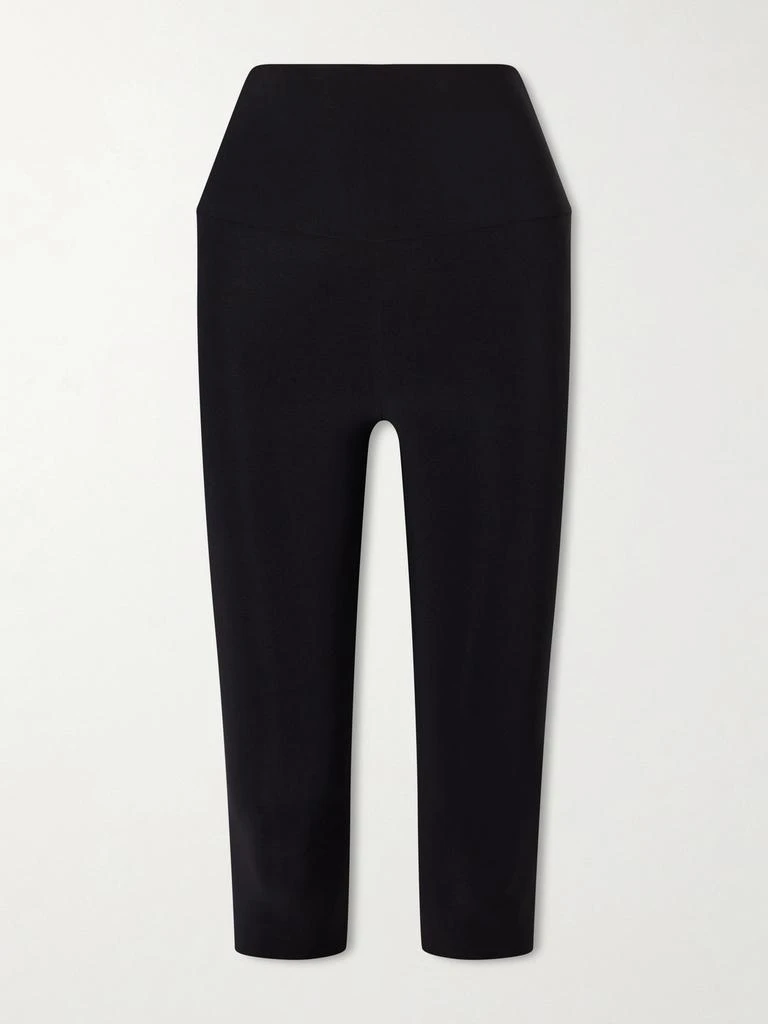 Norma Kamali Pedal Pusher Cropped Stretch-jersey Leggings