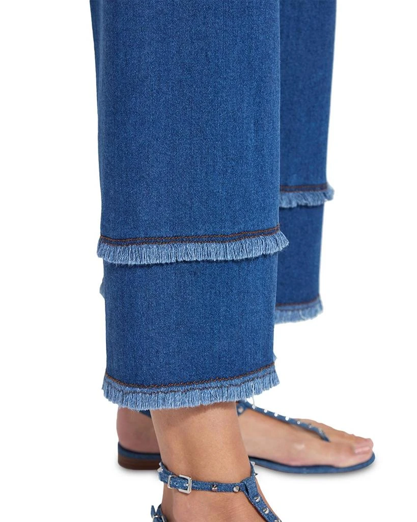Lyssé High Rise Cropped Wide Leg Jeans in Mid Wash 6