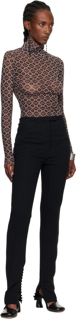 Dries Van Noten Black Crepe Trousers 4