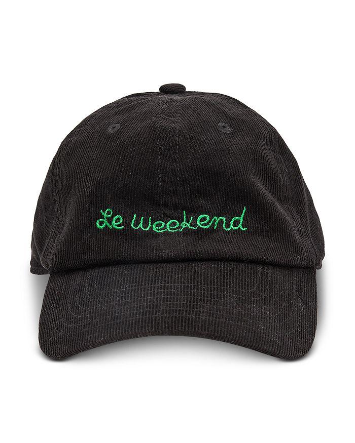 Clare V Corduroy Embroidered Baseball Hat