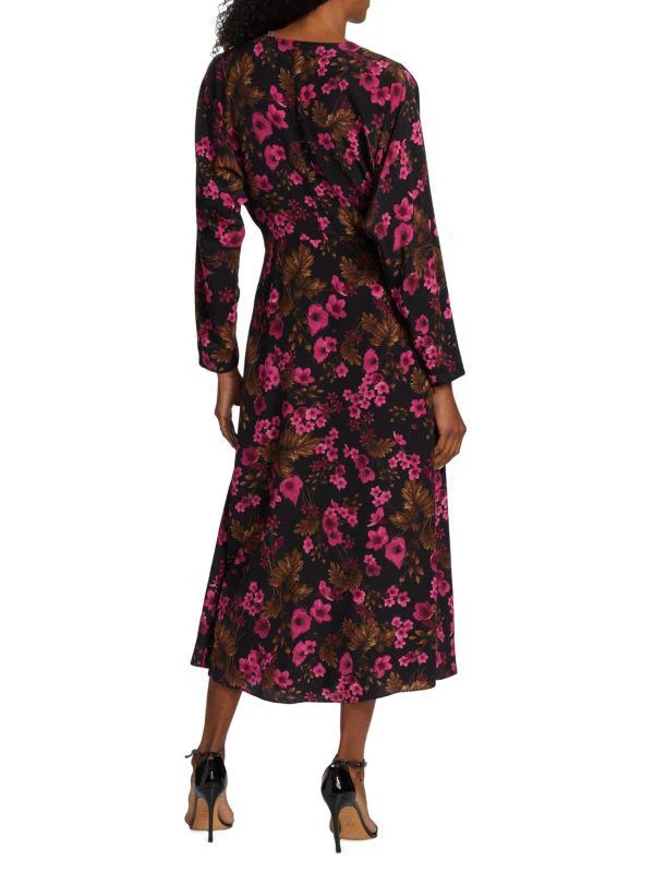 Tahari Floral Azalea Print Midi Dress 2