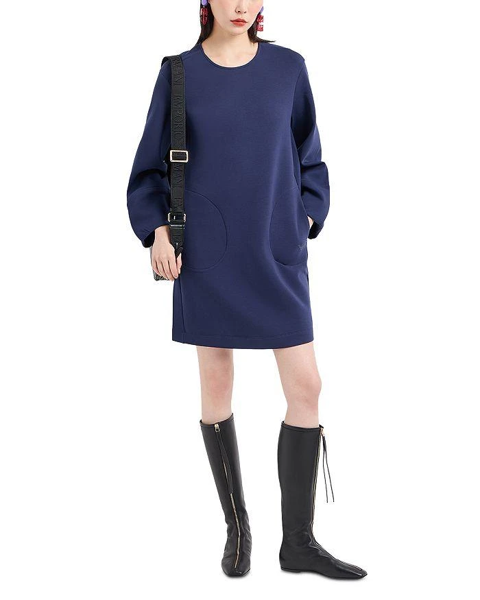 armani jersey dress blue Giorgio Armani