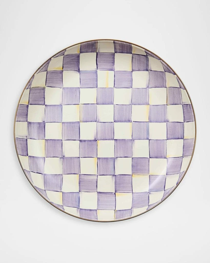 MacKenzie-Childs Violet Check Abundant Bowl