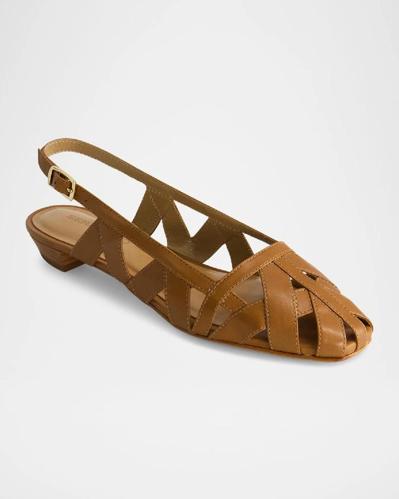 Bernardo Glinda Woven Leather Slingback Ballerina Flats 2