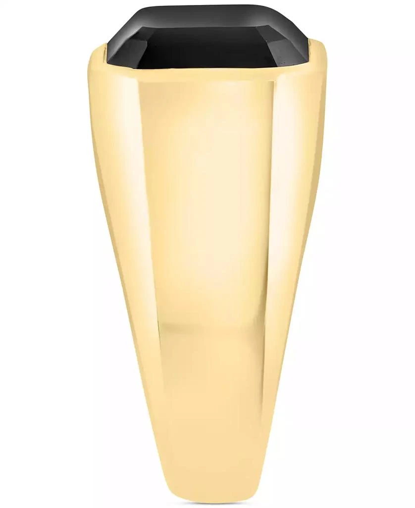 Effy EFFY® Men's Onyx Ring in 14k Gold-Plated Sterling Silver 4
