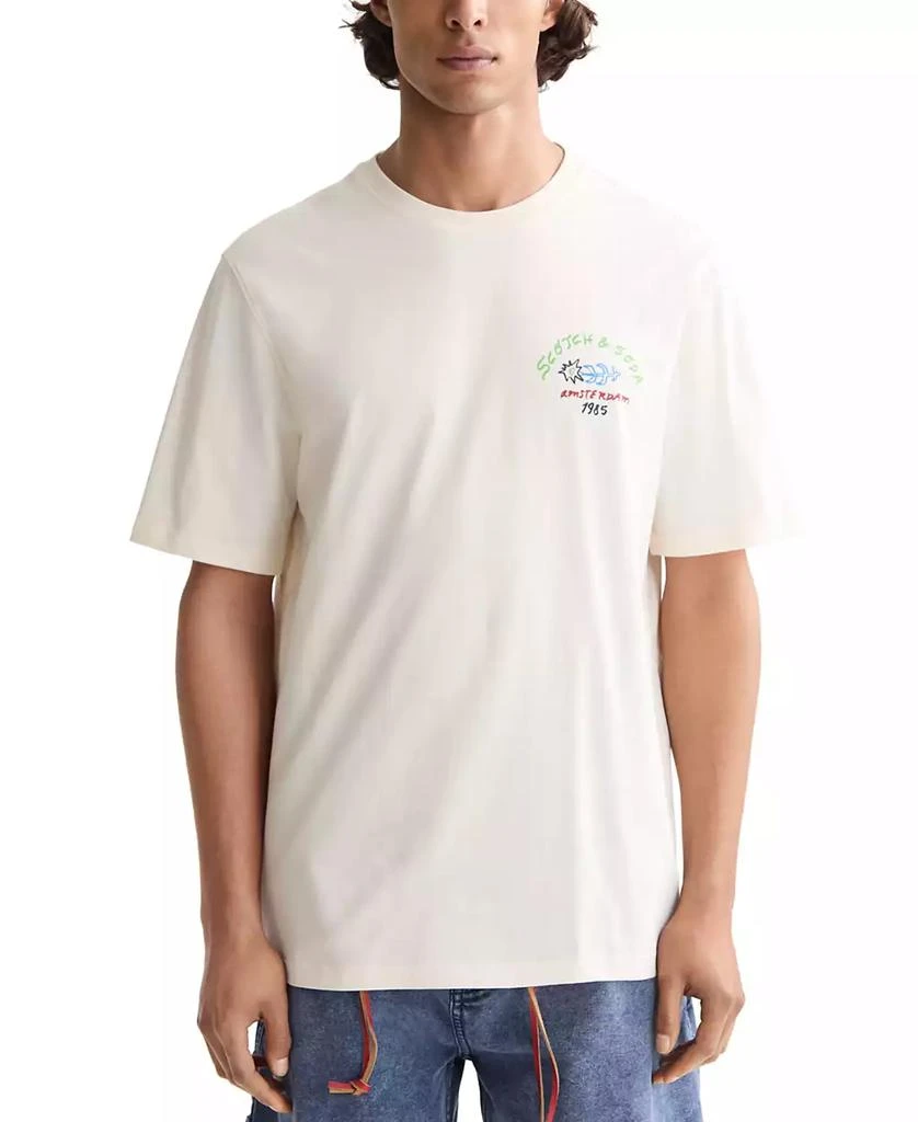 Scotch & Soda Men's Short Sleeve Double Graphic Crewneck T-Shirt 1
