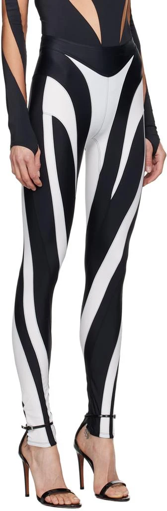 Mugler Black & White Spiral Leggings 2