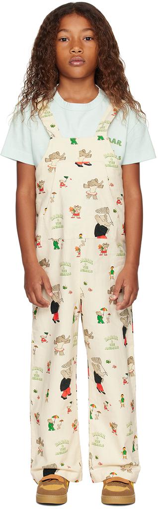 The Animals Observatory Kids Off-White Mammoth Overalls