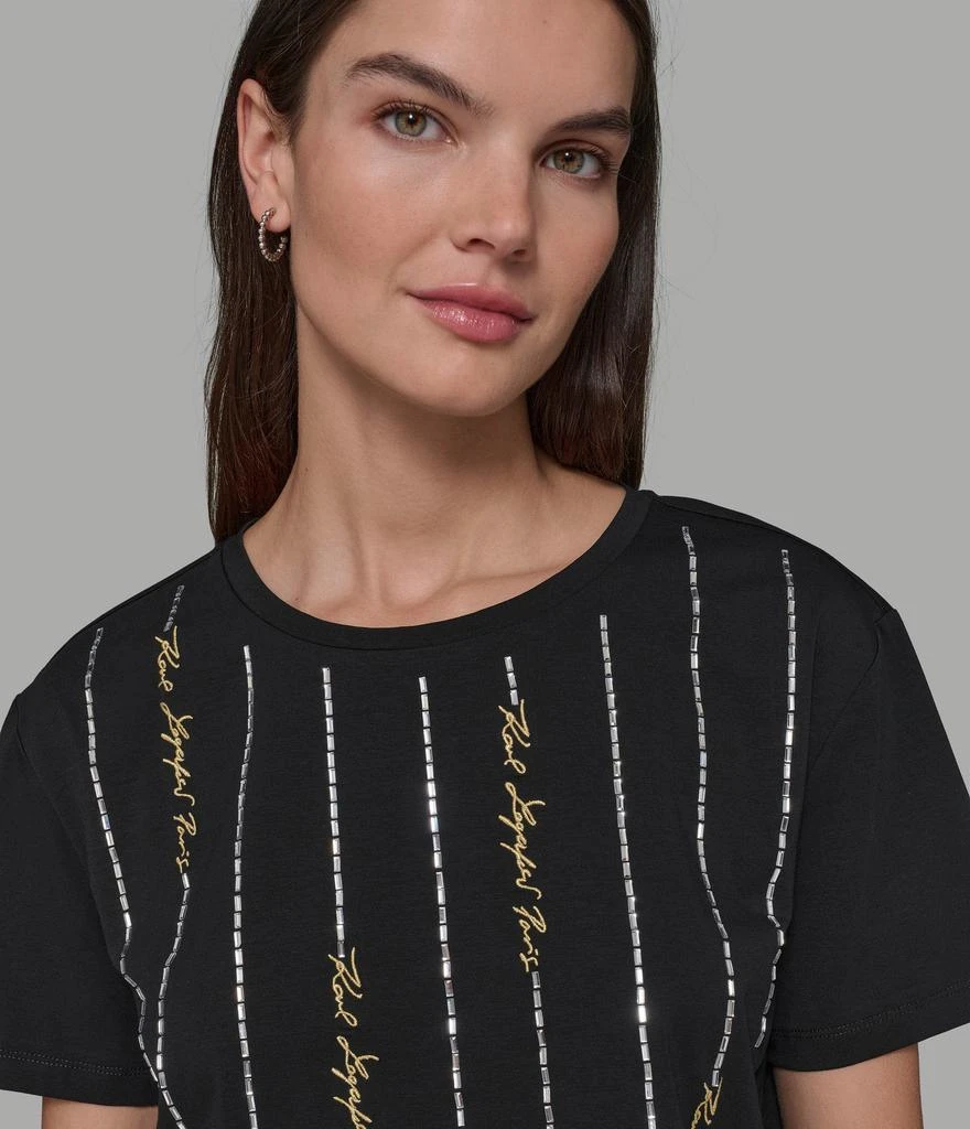 Karl Lagerfeld Paris CRYSTAL SCRIPT TEE 6