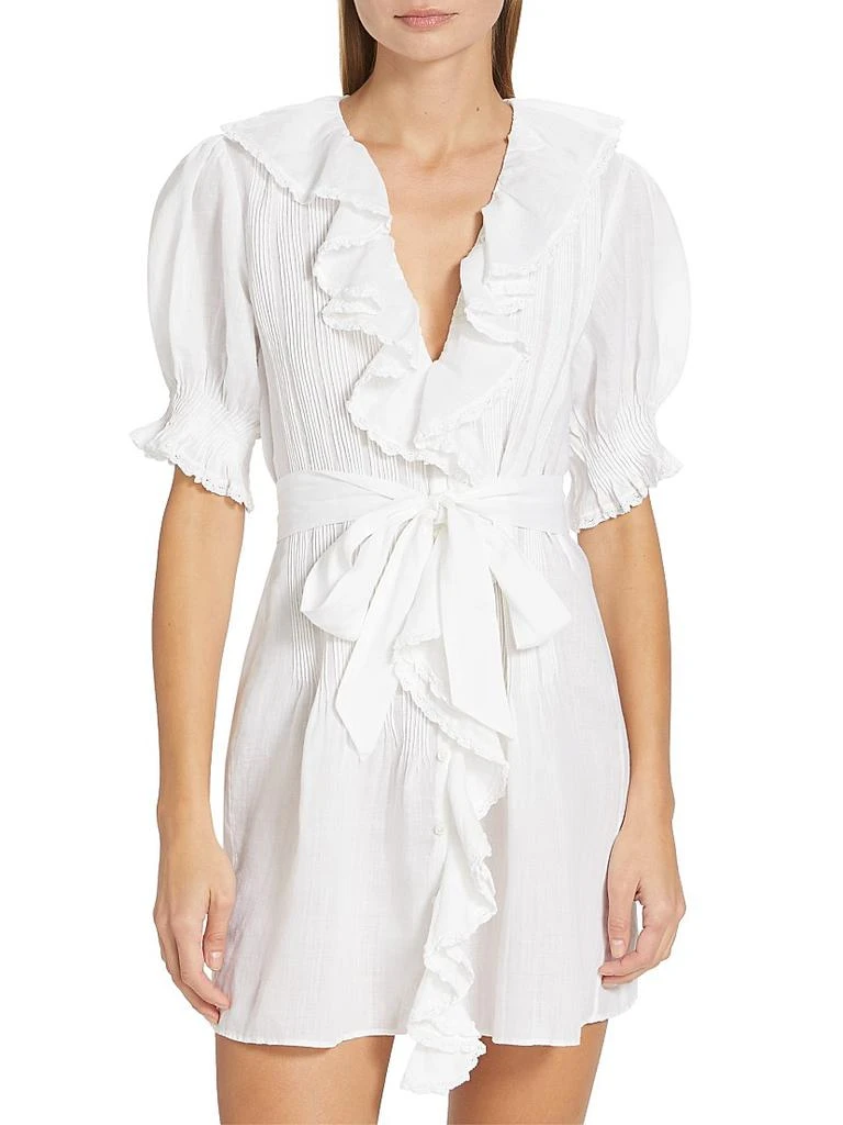 DÔEN Piper Belted Ruffled Minidress 3