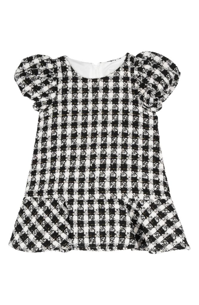 Rare Editions Tweed Puff Sleeve A-Line Dress & Bloomers Set