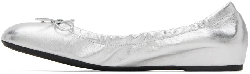 Valentino Silver VLogo Signature Ballerina Flats 3