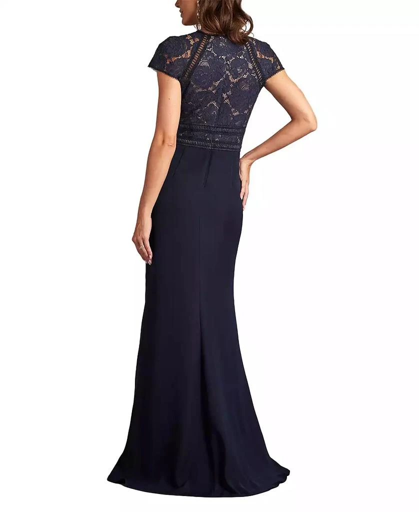 Tadashi Shoji Women's Catrine Lace Bodice Gown - Navy - 16