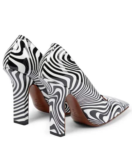 Vetements Boomerang zebra-print leather pumps 3