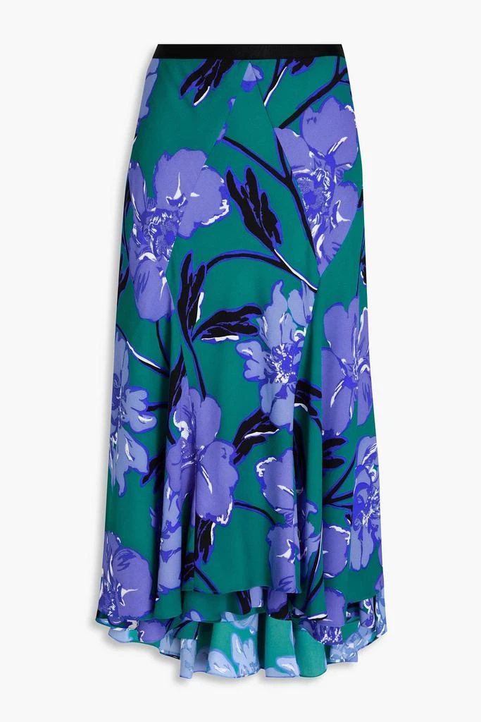 Diane von Furstenberg Debra floral-print crepe midi skirt 1