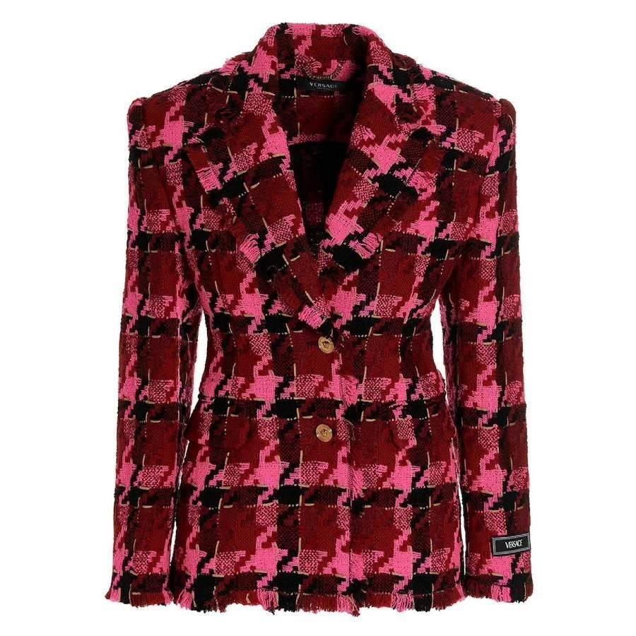 Versace Medusa Tweed Check Blazer 1