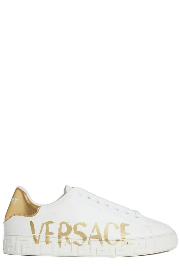 Versace Versace Logo-Printed Lace-Up Sneakers
