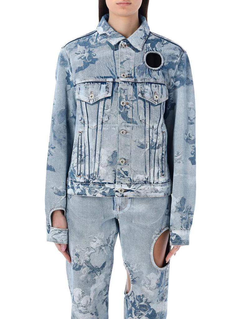 Off-White Off-White Cut-Out Long-Sleeved Denim Jacket 1