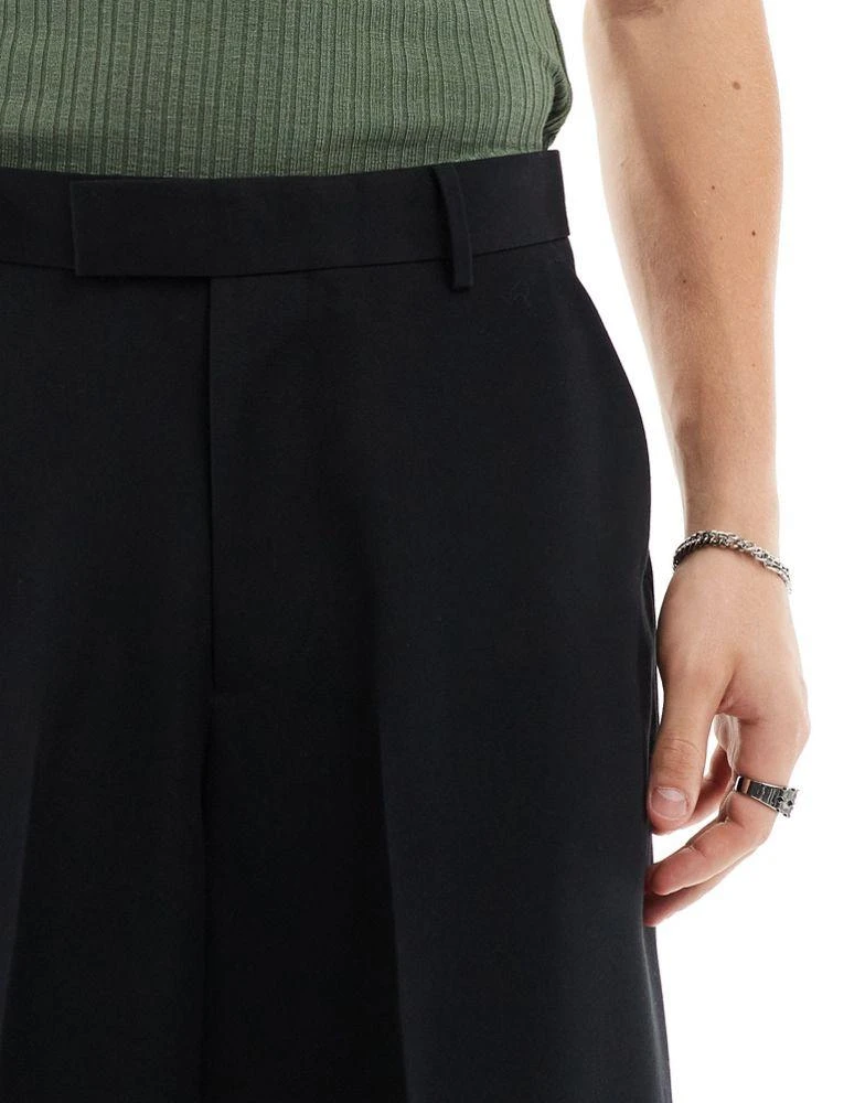 ASOS ASOS DESIGN smart extreme wide leg trousers in black 4