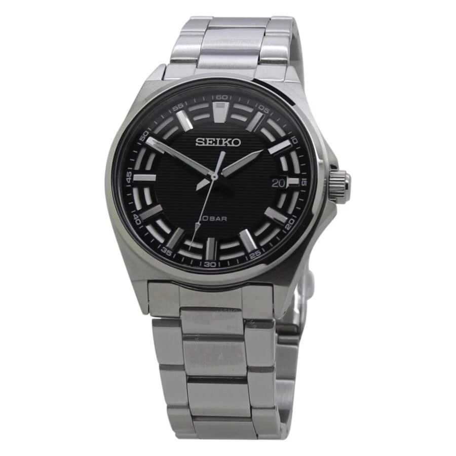 Seiko Classic Quartz Black Dial Men's Watch SUR505P1 1