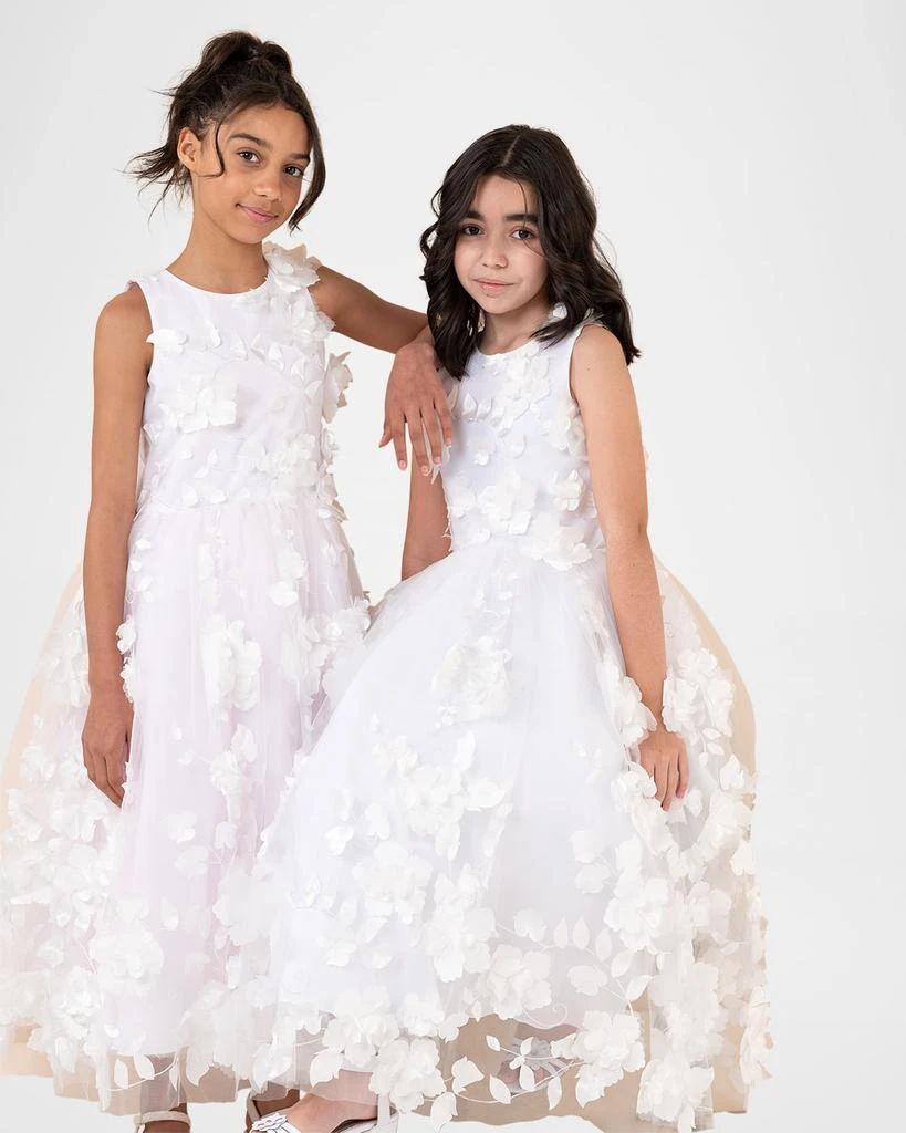 Zoe Girl's Eliana 3D Flower Embellished Tulle Dress, Size 4-12 5