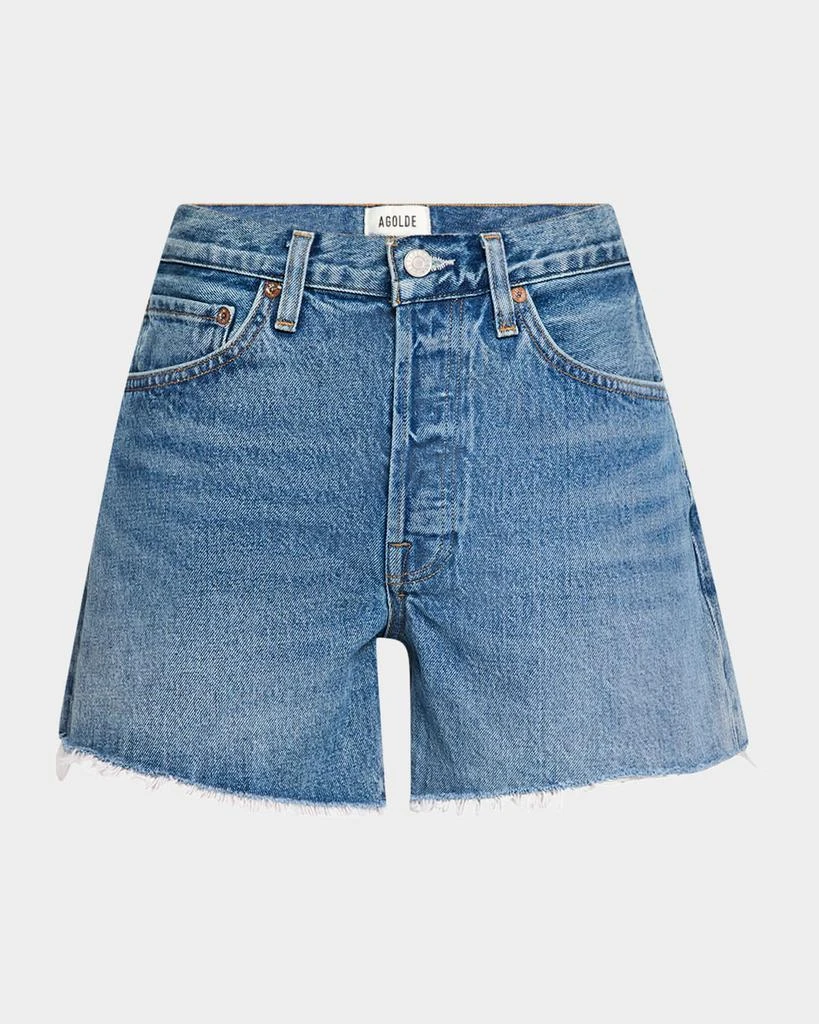 AGOLDE Parker Loose-Fit Vintage Denim Shorts 1
