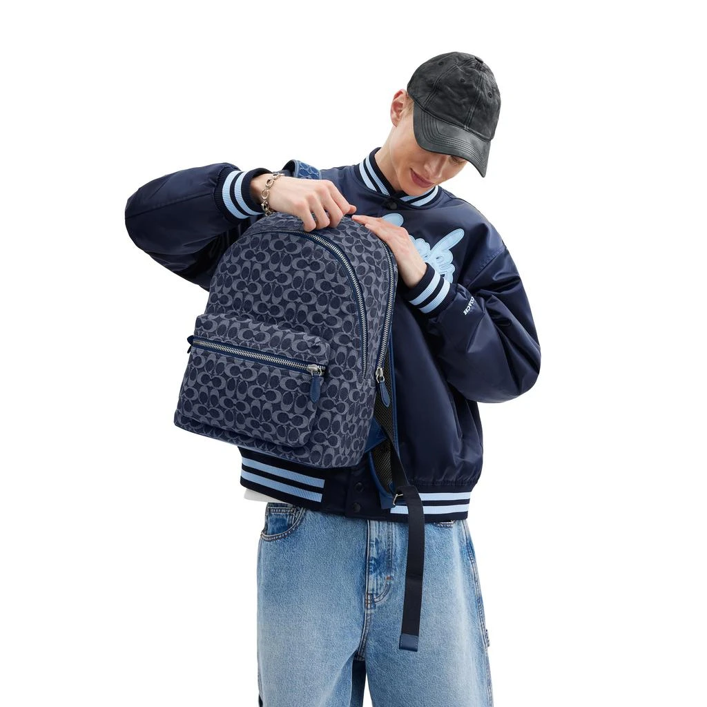 Coach Charter Backpack in Signature Denim 5