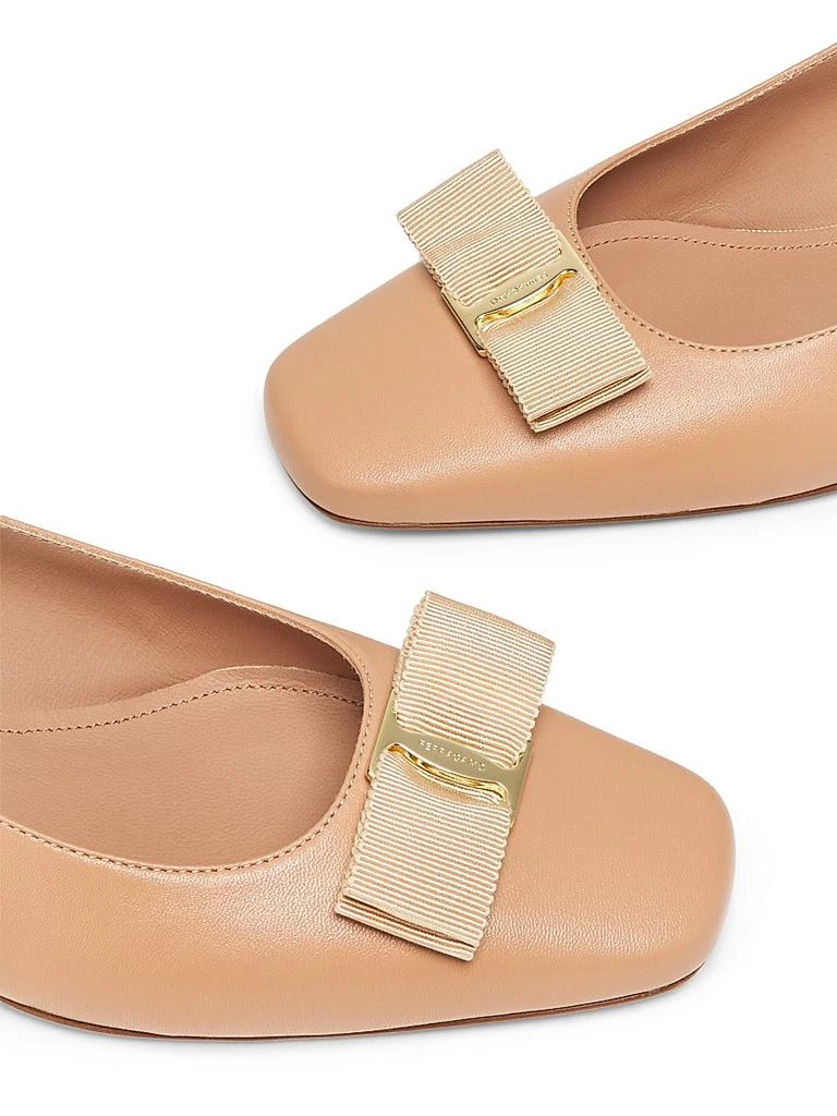 Salvatore Ferragamo Rivada 25MM Leather Slingback Pumps 4