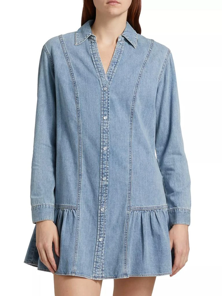 VERONICA BEARD Catherine Denim Flounce Minidress 3