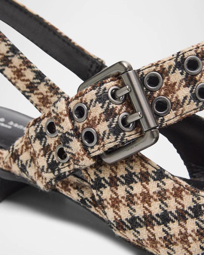 Rag & Bone Astra Houndstooth Buckle Slingback Flats 3