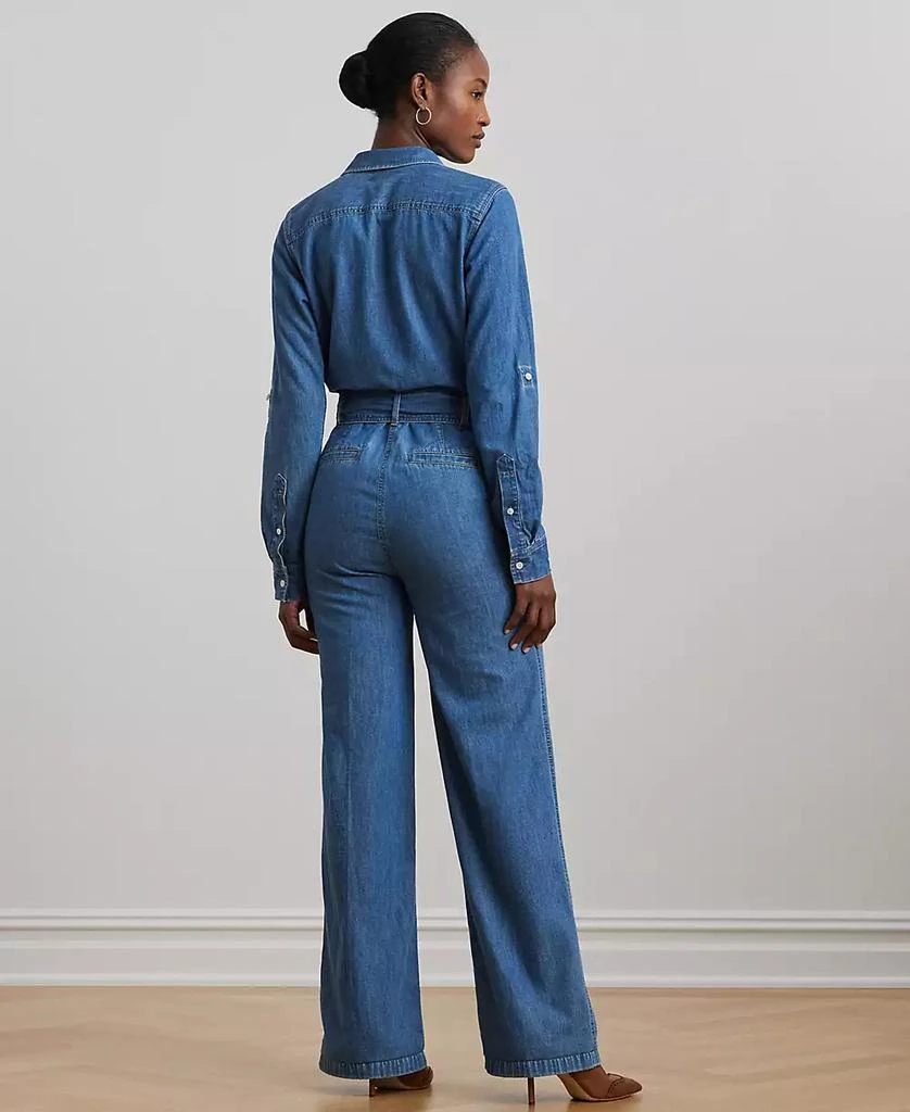Ralph Lauren Petite Denim Wide-Leg Jumpsuit 4