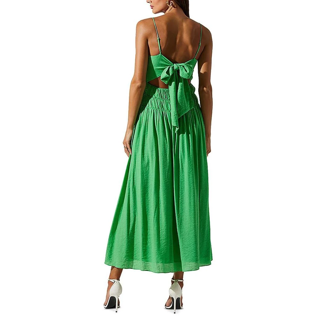 ASTR Andrina Womens Smocked Open Back Maxi Dress 2