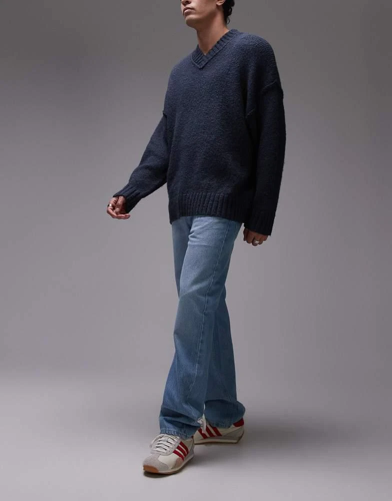 Topman Topman rigid straight jean in light wash blue 3