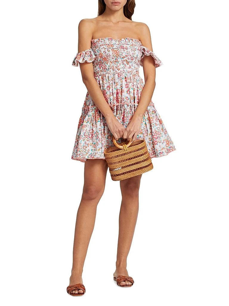 Poupette St Barth Aurora Off-The-Shoulder Minidress 2