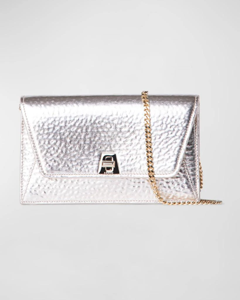 Akris Anouk Envelope Metallic Clutch Bag 1