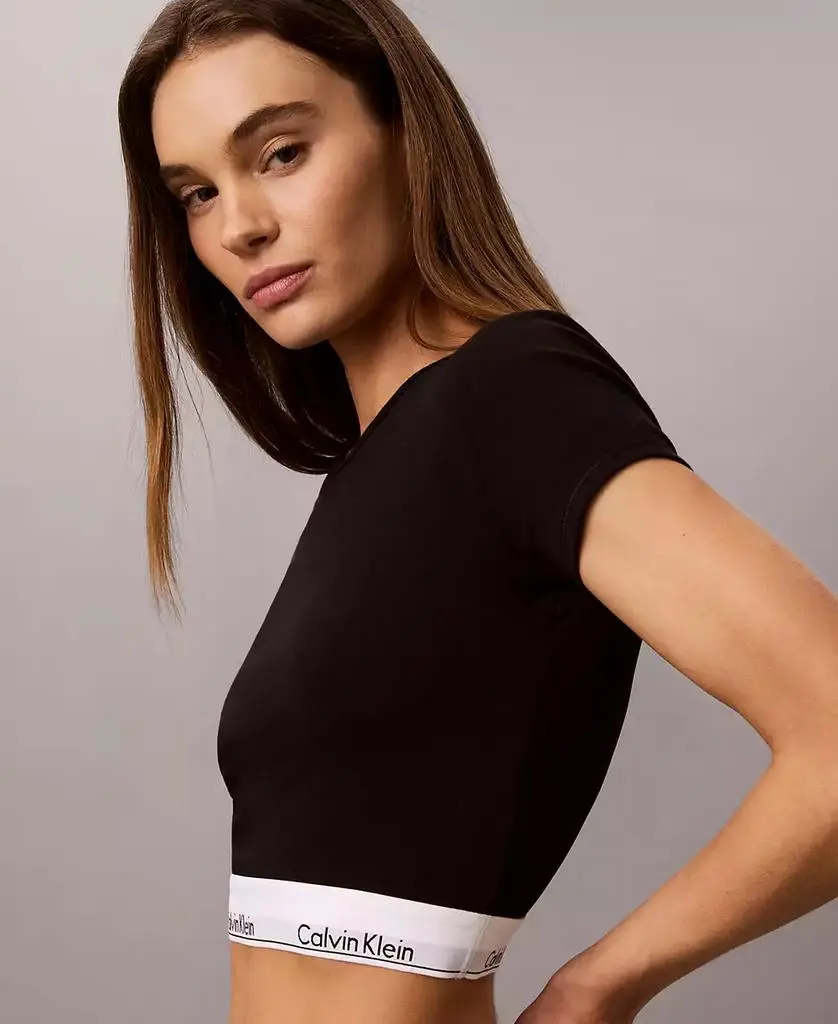 Calvin Klein Women's Modern Short-Sleeve Cropped T-Shirt 4