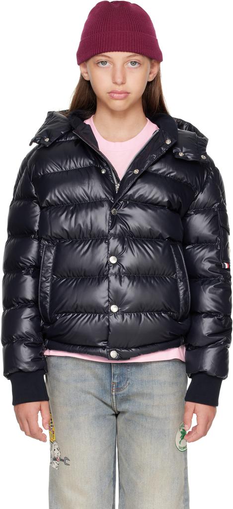 Moncler Big Kids Navy Manaem Down Jacket - Coats - Compare Prices