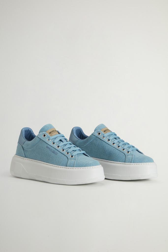 Woolrich Chunky Court Cotton Sneakers - Women - Blue