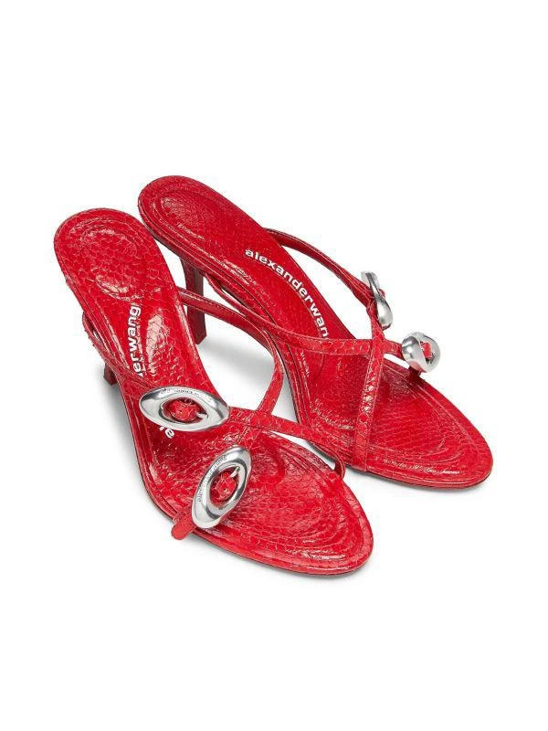 Alexander Wang Dome 85MM Embellished Watersnake Sandals 4