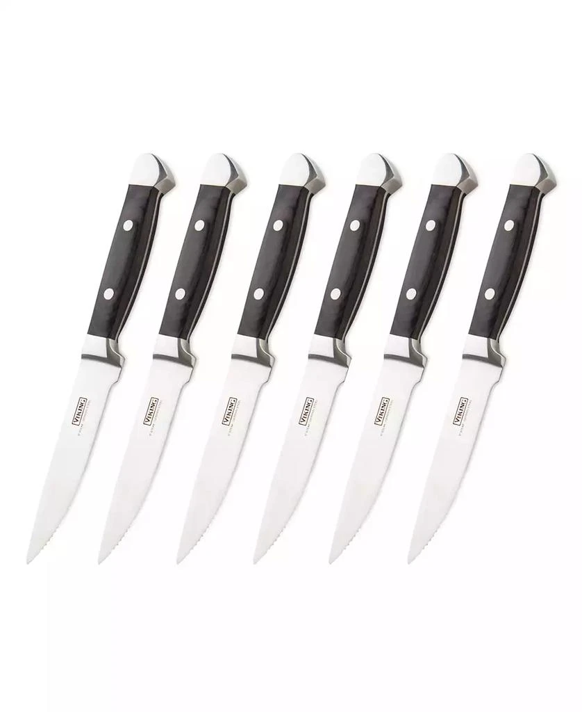 VIKING 6 Piece Pakkawood Steak Knife Set with Box 2