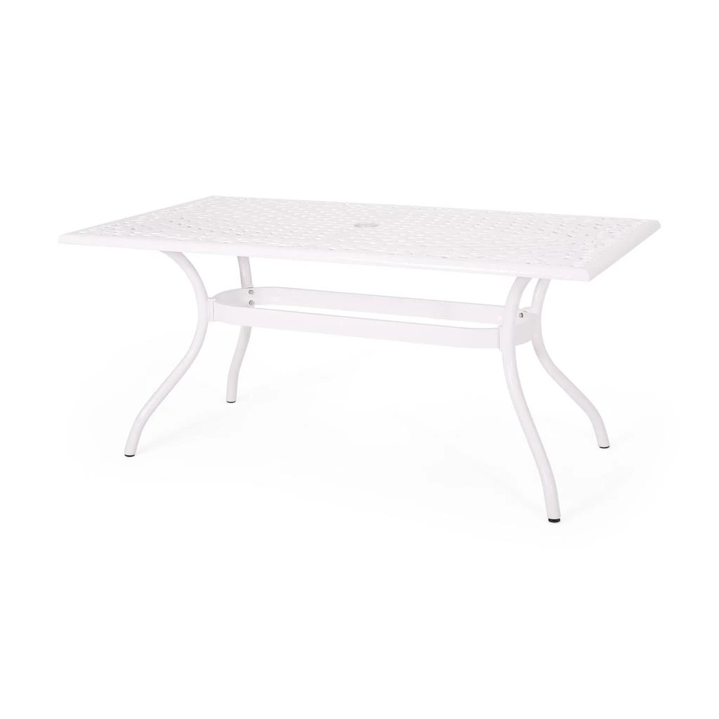 Streamdale Furniture Streamdale Elegant Lattice Design Cast Aluminum Outdoor Dining Table 6