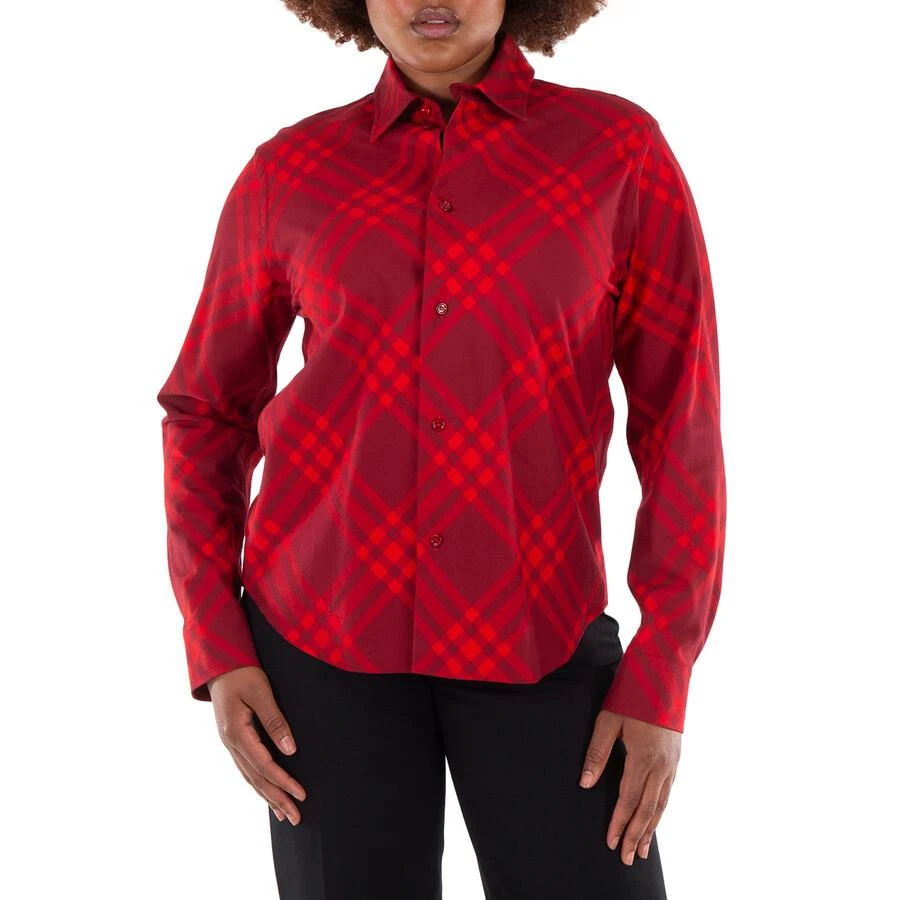 Burberry Check Pattern Long Sleeve Shirt 1