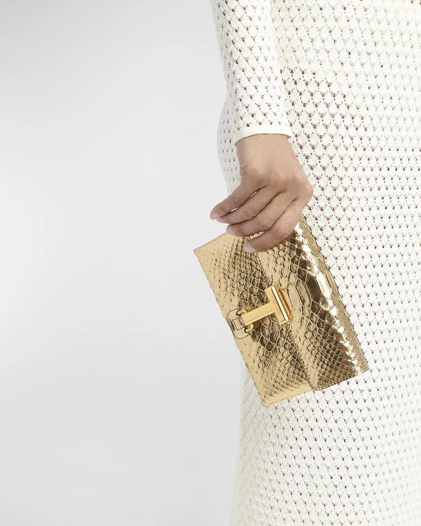 Tom Ford Monarch Mini Bag in Laminated Stamped Python Leather 2