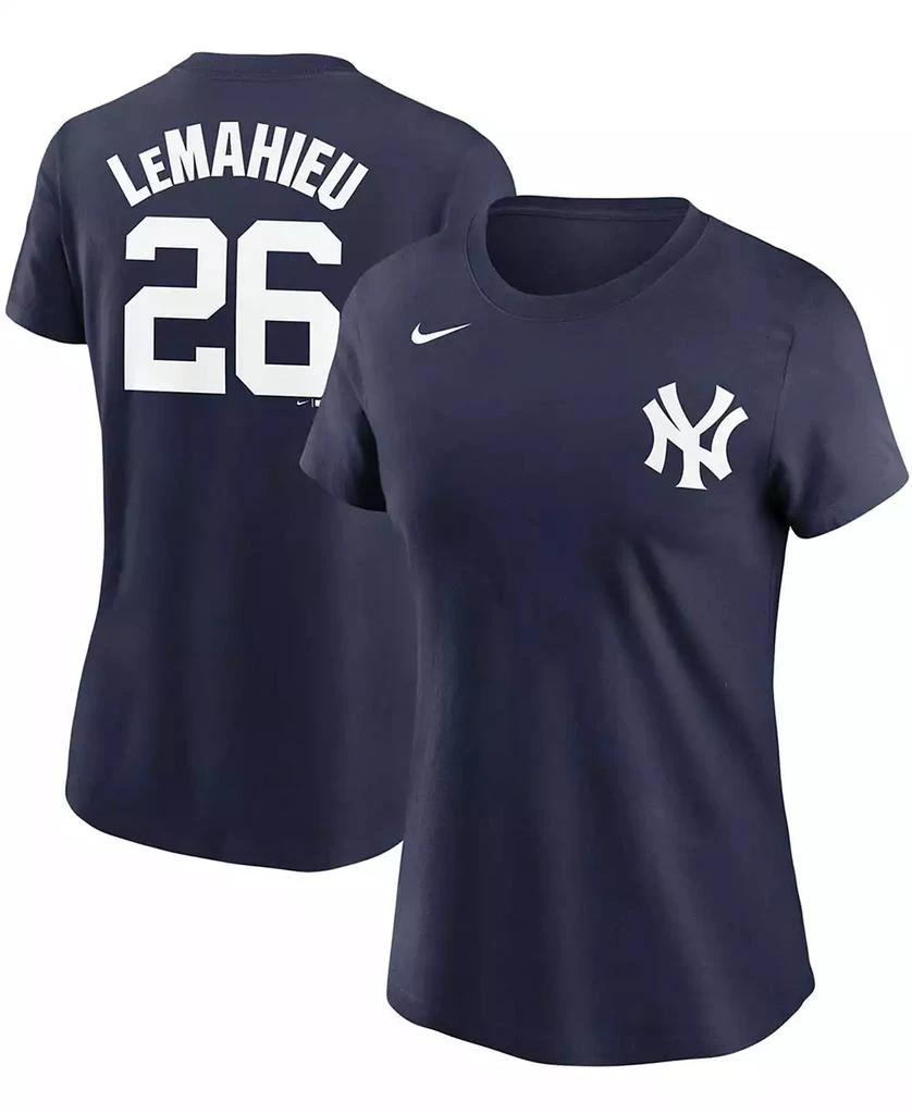 NIKE Women's DJ Lemahieu Navy New York Yankees Name Number T-shirt 1
